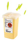 Sharps disposal container